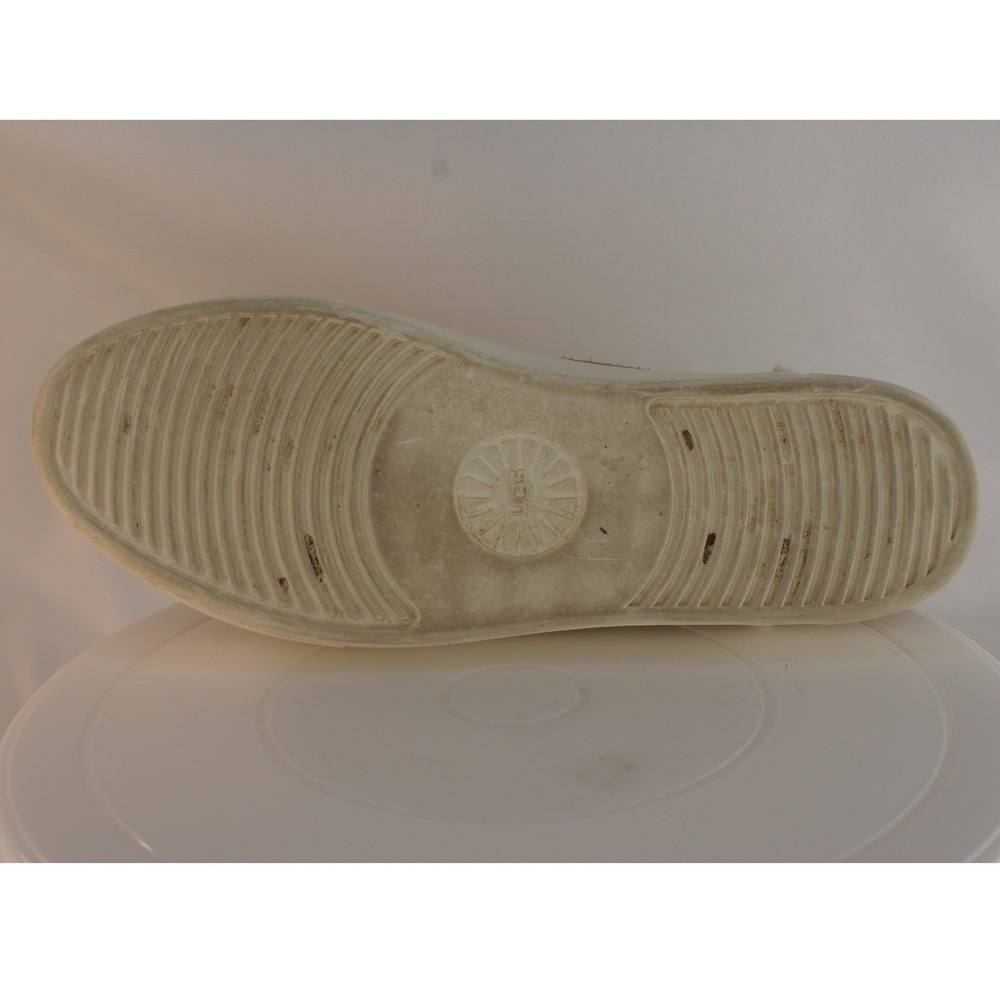 UGG Jass Shearling Suede Platform Sneakers Chestnut Brown Lace Up Womens 8 - Picture 13 of 13
